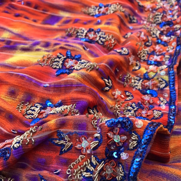 PRICE DROP 3 piece very nice the dye style Indian dress - Picture 3 of 13